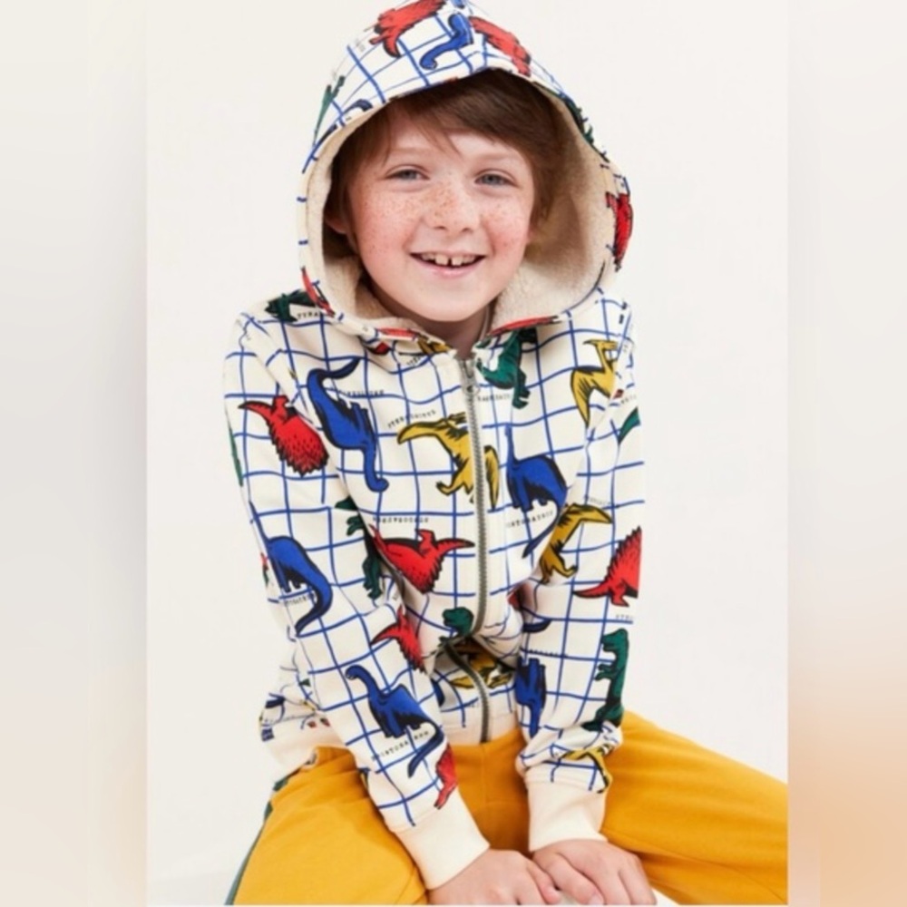 Hanna Andersson Sherpa Lined Dinosaur Hoodie 3T - Picture 11 of 11